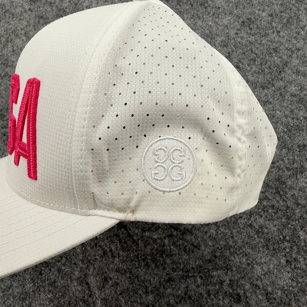 G/FORE LPGA Golf Hat Womens OS White Pink Snapback Perforated GMH000002 - Picture 3 of 10